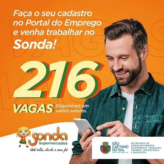 216 Vagas de Emprego na nova unidade do SONDA em São Caetano
