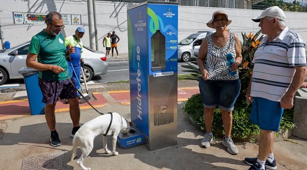 Ilhas de Hidratação são instaladas na Avenida Presidente Kennedy em SCS