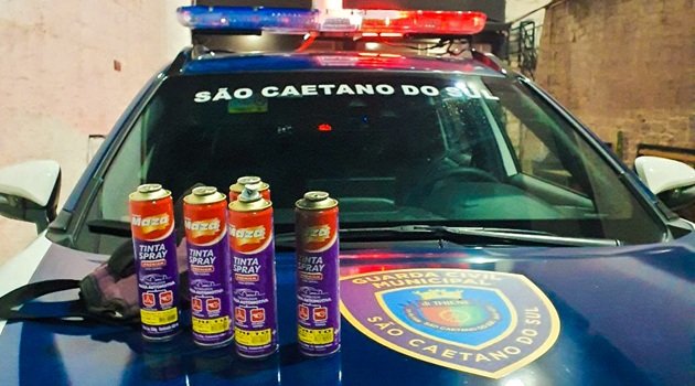GCM de São Caetano prende dois homens por Pichação no Bairro Mauá